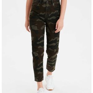 Camo corduroy mom Jean Regular inseam